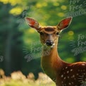 Graceful Deer in Lush Green Forest: Nature Wildlife Photography