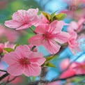 Beautiful Pink Cherry Blossom Flowers in Bloom - Spring Nature Background