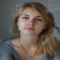 Natural Beauty Portrait of a Young Woman with Soft Features and Genuine Expression