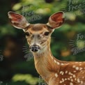 Graceful Whitetail Deer Portrait in Natural Habitat