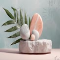 Modern Minimalist Still Life with Natural Elements and Pastel Colors