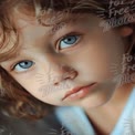 Captivating Portrait of a Child with Striking Blue Eyes