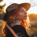 Golden Hour Portrait of a Young Woman in Nature with Sunlight Highlights