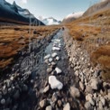 Tranquil Mountain Stream in Scenic Wilderness Landscape