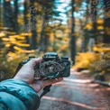 Die Natur einfangen: DSLR-Kamera im Herbstwald