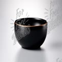 Elegant Black Bowl with Gold Trim - Modern Tableware Design for Dining and Decor