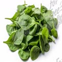 Fresh Spinach Leaves on White Background - Healthy Eating, Nutrition, Organic Food