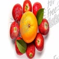 Fresh Citrus and Berries Arrangement: Vibrant Orange and Strawberries for Healthy Eating and Nutriti