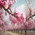 Beautiful Cherry Blossom Branch in Bloom - Spring Floral Landscape