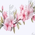 Delicate Pink Cherry Blossom Branch - Floral Art for Spring Decor and Design