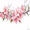 Delicate Cherry Blossom Branch: Spring Floral Beauty for Nature and Wellness Themes