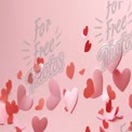 Romantic Heart Confetti on Soft Pink Background for Valentine's Day Celebrations