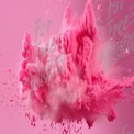 Vibrant Pink Powder Explosion: Creative Background for Art and Design