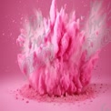 Vibrant Pink Powder Explosion: Creative Background for Marketing and Design