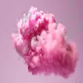 Dreamy Pink Cloud on Soft Purple Background - Ethereal Aesthetic for Creative Projects