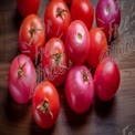 Fresh Organic Tomatoes on Wooden Surface - Healthy Eating and Farm-to-Table Concept