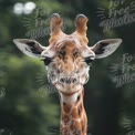 Majestic Giraffe Portrait in Natural Habitat