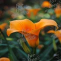 Vibrant Orange Lily Bloom in Soft Focus - Nature's Beauty and Floral Elegance