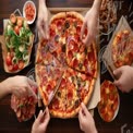 Delicious Pizza Feast: Sharing Moments with Friends and Family