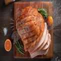 Deliciously Roasted Turkey Breast with Fresh Herbs and Citrus Garnish