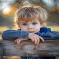 Adorable Child Portrait with Blue Eyes and Soft Natural Light