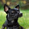 Charming Black Dog Portrait in Nature - Adorable Pet Photography