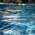 Tranquil Blue Water Surface Reflection in Swimming Pool