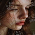 Close-Up Portrait of a Young Woman with Freckles and Natural Beauty