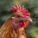 Close-Up of a Majestic Rooster with Vibrant Feathers and Distinctive Comb