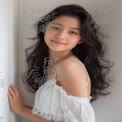 Natural Beauty Portrait of Young Woman with Long Hair in Soft Light