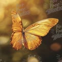 Golden Butterfly in Soft Light: Nature's Beauty and Transformation