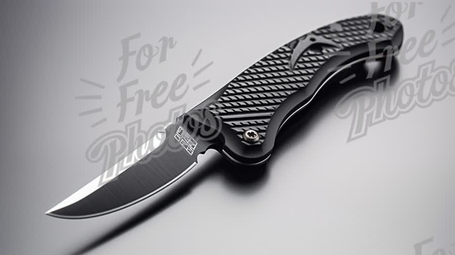 Premium Folding Knife with Sleek Black Handle - Perfect for Outdoor and Everyday Carry