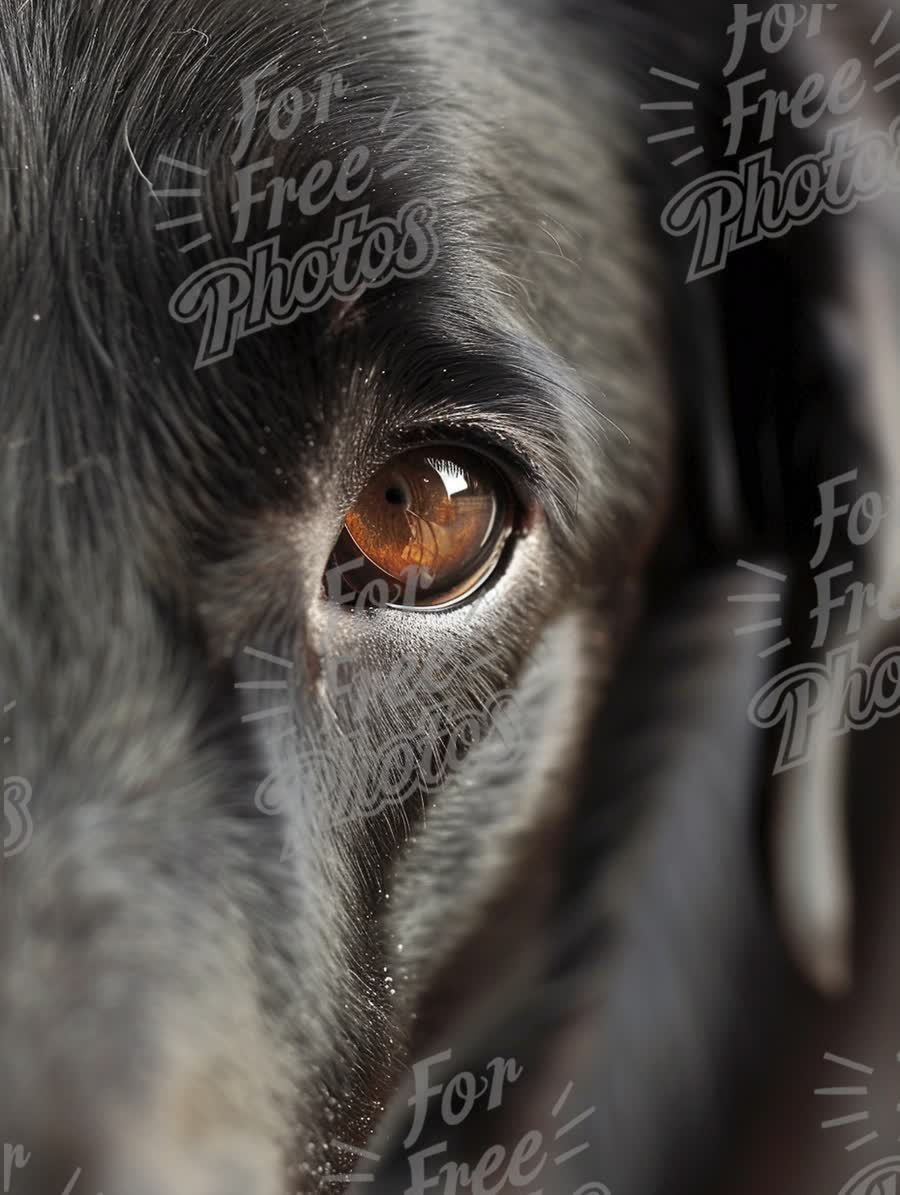 Close-Up of a Dog's Eye: Captivating Pet Portrait for Animal Lovers