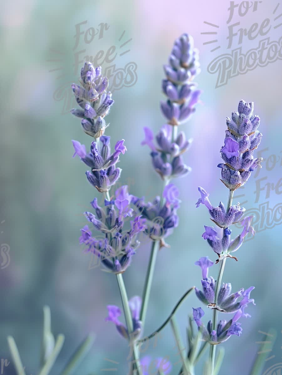 Serene Lavender Blooms: Tranquil Floral Background for Wellness and Nature Themes