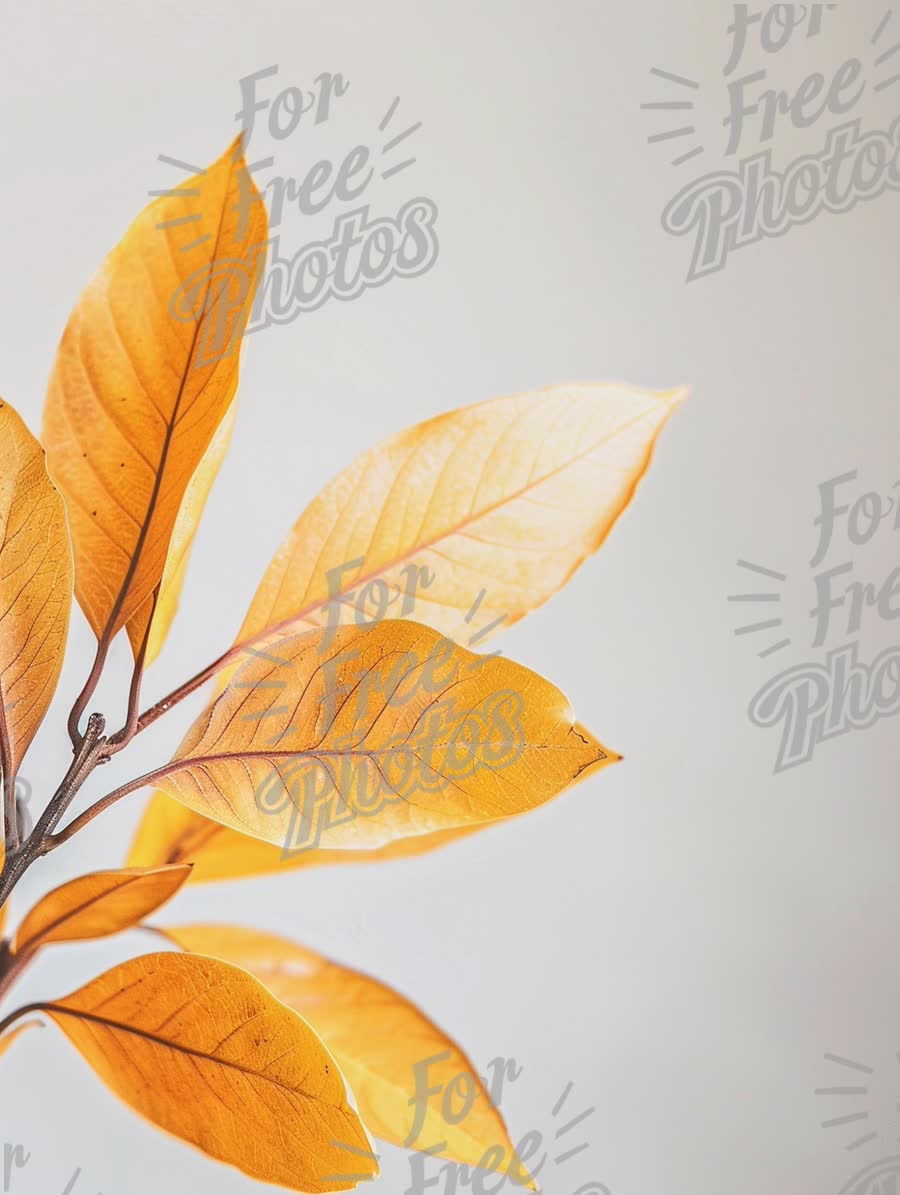 Autumn Leaves Close-Up: Warm Orange Foliage for Seasonal Decor and Nature Themes