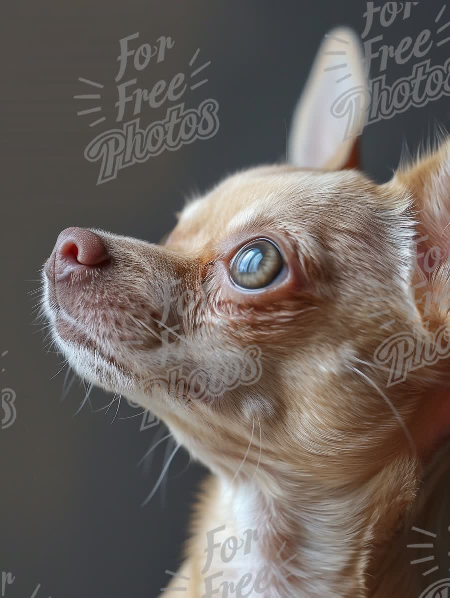 Close-Up Portrait of a Curious Chihuahua with Expressive Eyes