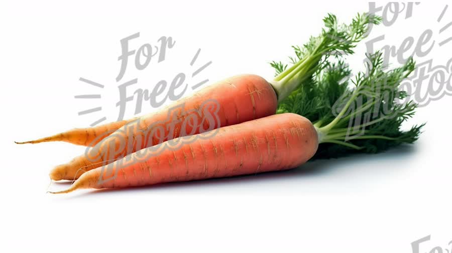 Fresh Organic Carrots with Green Tops - Healthy Eating and Farm-to-Table Concept