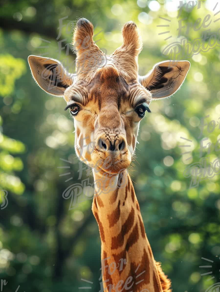 Majestic Giraffe Portrait in Natural Habitat