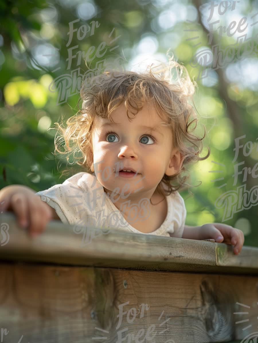 Curious Toddler Exploring Nature with Bright Eyes and Playful Spirit