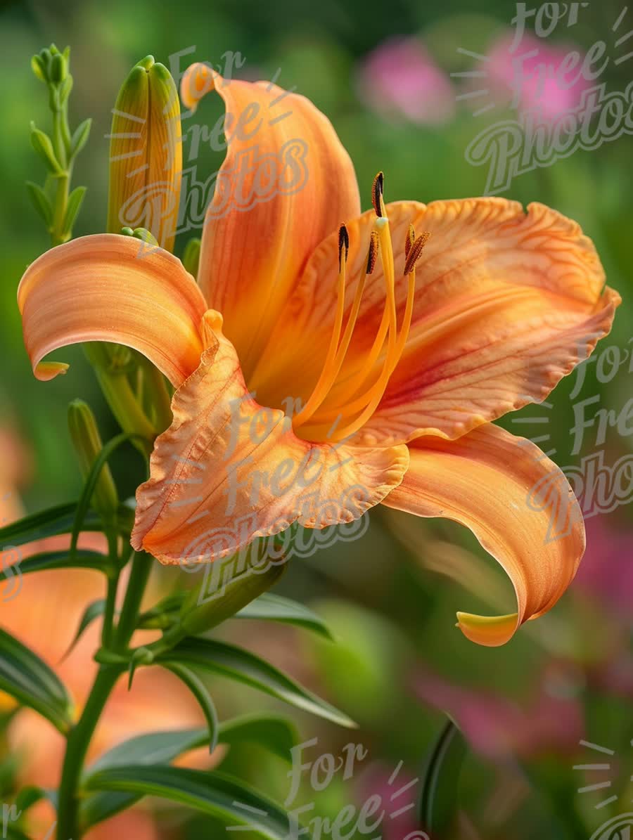 Vibrant Orange Lily Blossom in Bloom - Nature's Beauty and Floral Elegance