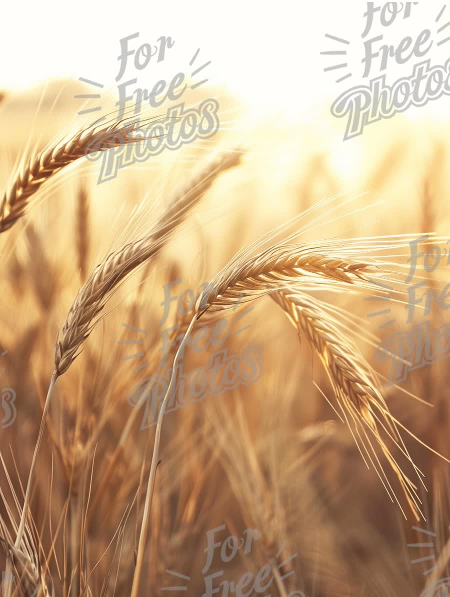 Golden Wheat Field at Sunrise - Nature, Agriculture, and Harvest Themes