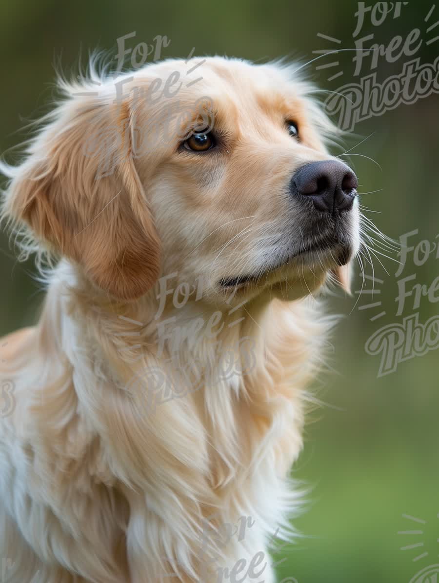 Golden Retriever Portrait: Loyal Companion in Nature