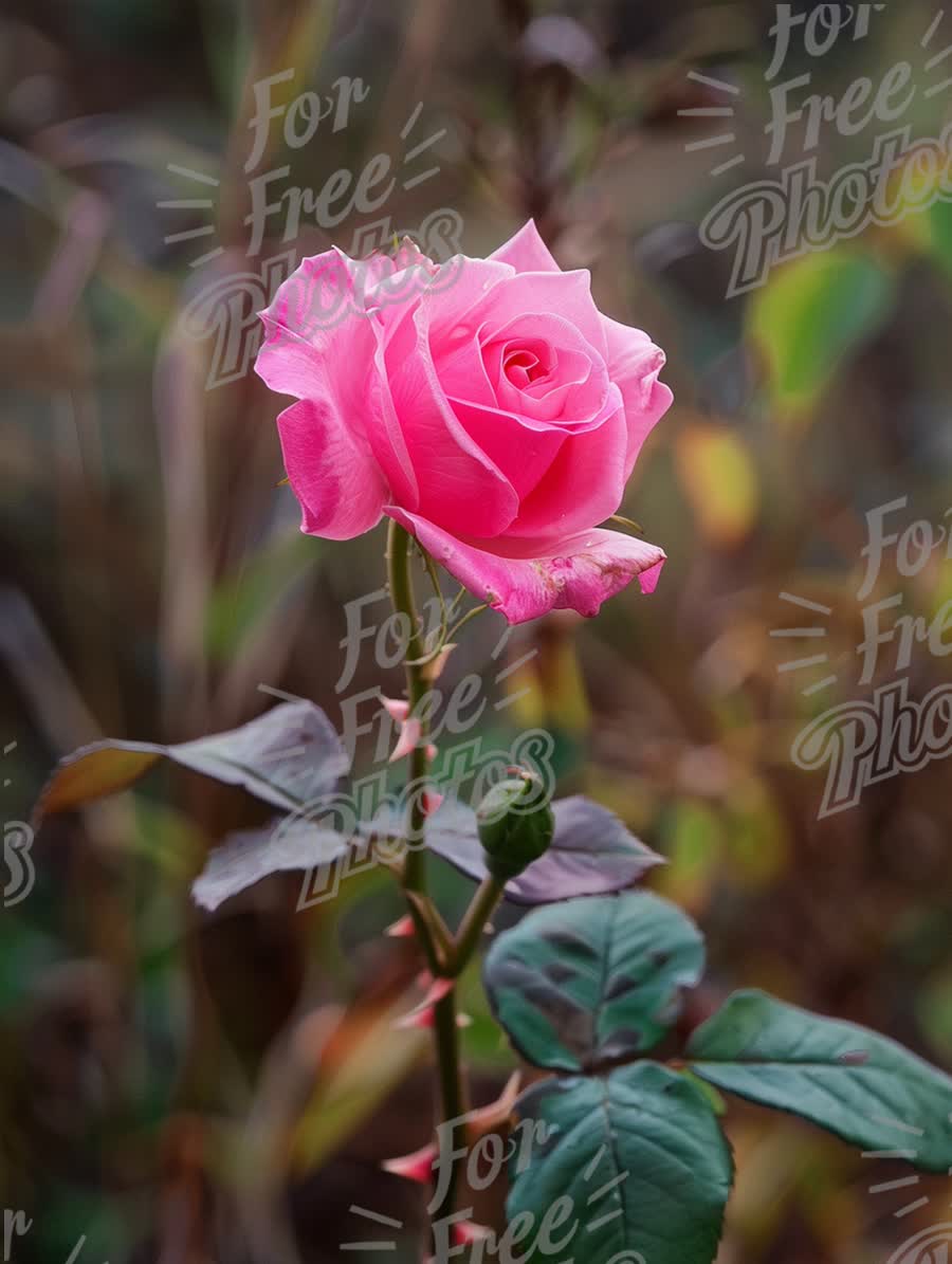 Beautiful Pink Rose Blossom in Nature - Floral Elegance and Serenity