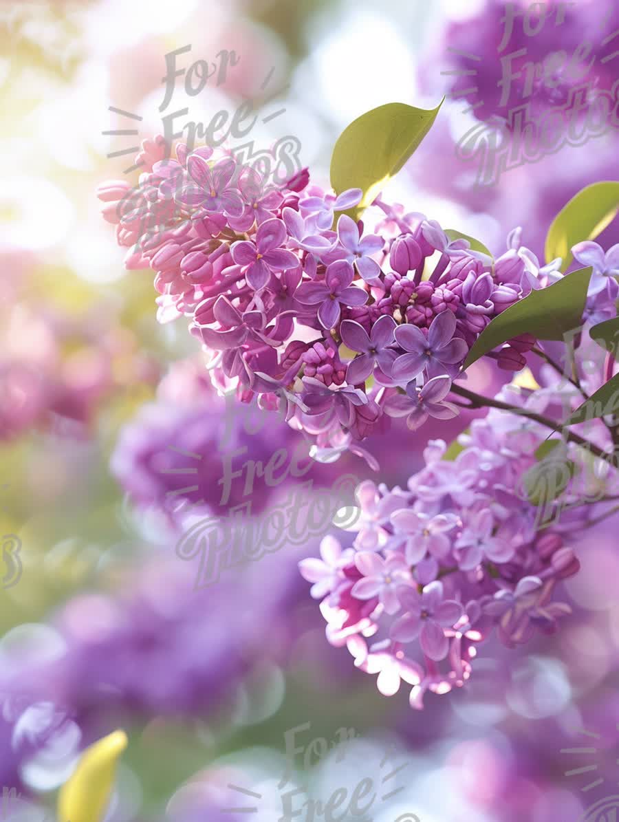 Beautiful Lilac Blossoms in Soft Focus - Spring Floral Background