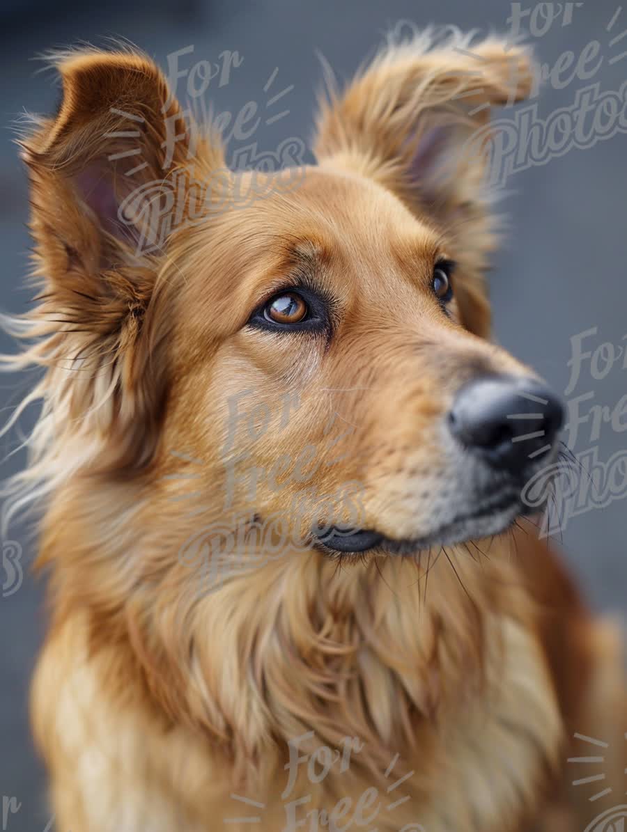 Golden Retriever Portrait: Loyal Companion with Expressive Eyes