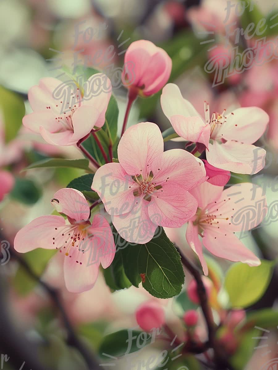 Delicate Pink Blossoms: Spring Floral Beauty and Nature's Renewal