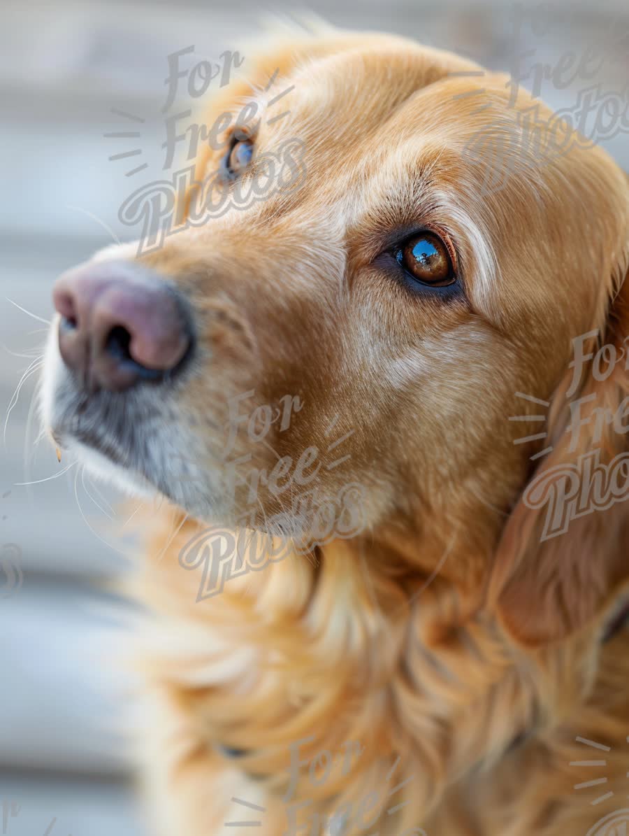 Close-Up of a Golden Retriever with Expressive Eyes - Loyal Companion and Pet Portrait