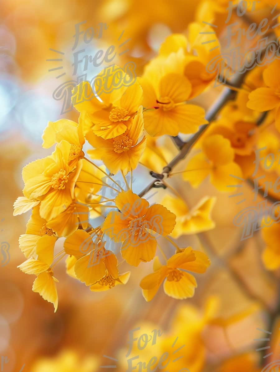 Vibrant Yellow Blossoms: Nature's Spring Beauty and Floral Elegance