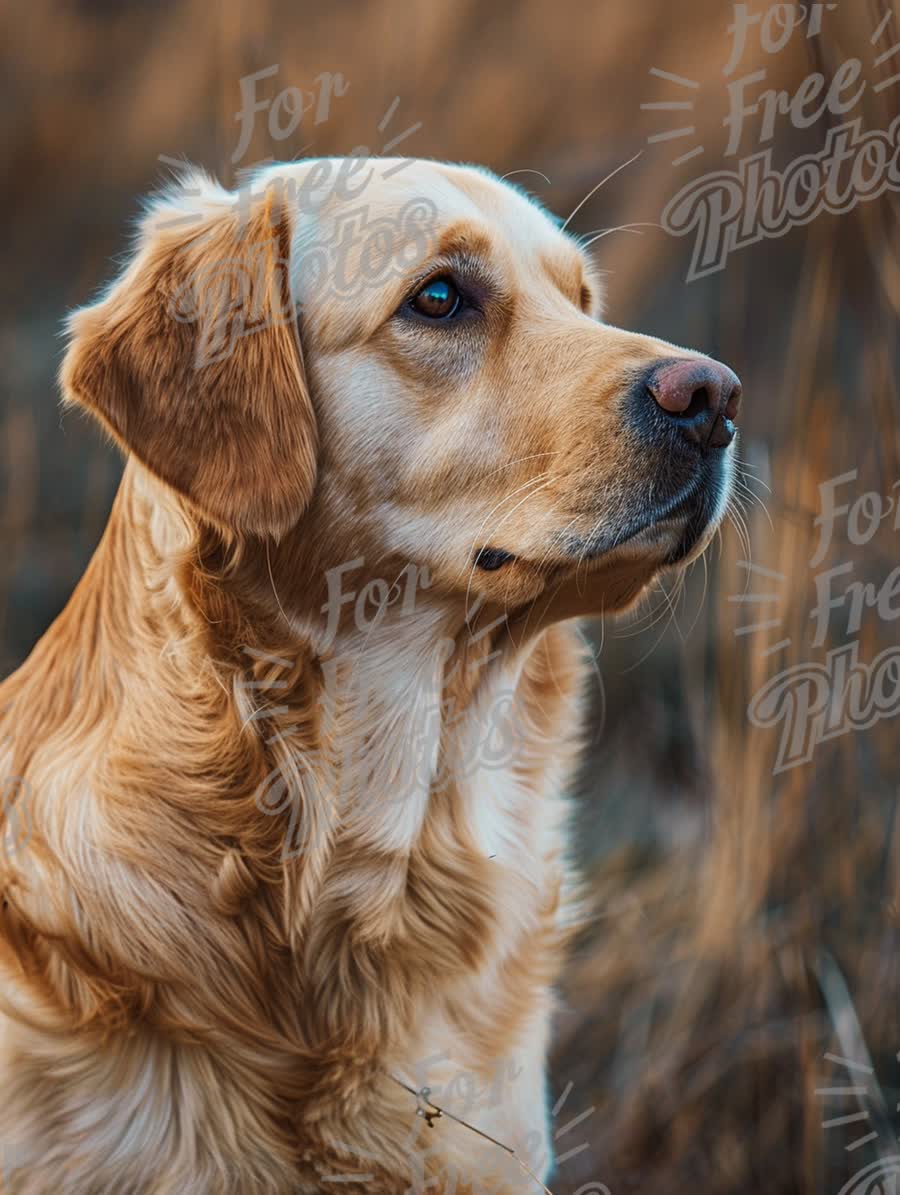 Golden Retriever Portrait in Natural Setting - Loyal Companion and Pet Photography