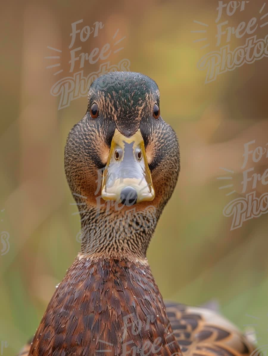 Close-Up of a Majestic Duck: Nature's Beauty and Wildlife Photography